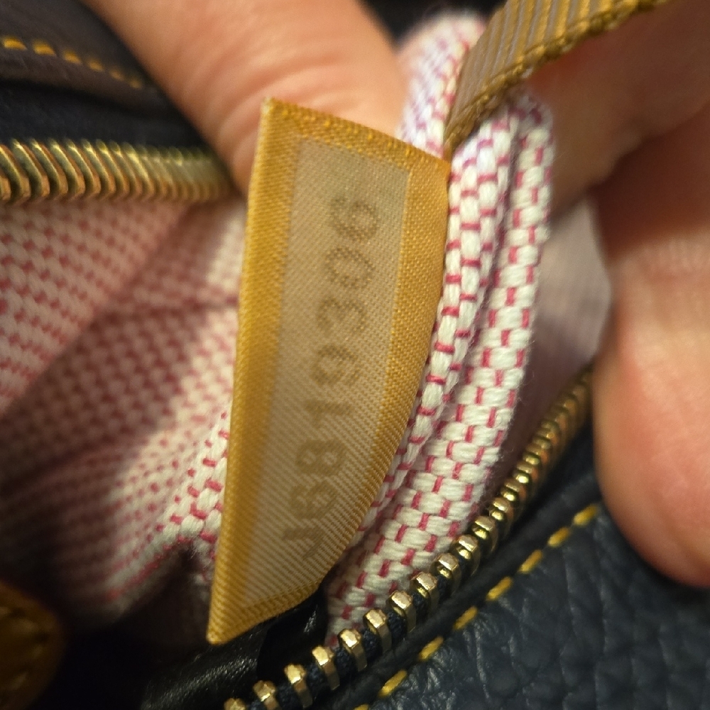 Dooney & Bourke Navy and Tan Leather Tote - Picture 3 of 10